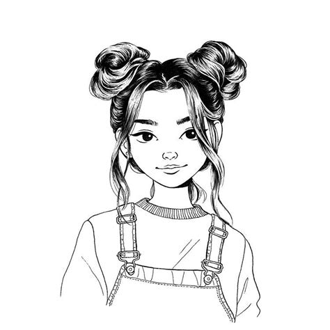 Space Buns Hair Drawing Shani Nealy