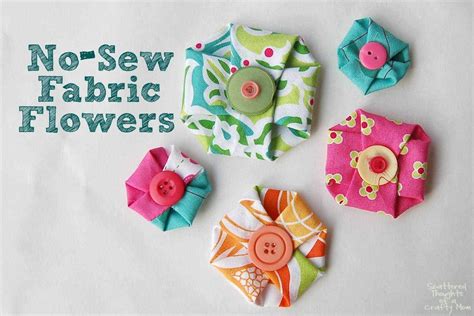 No Sew Fabric Flowers Scattered Thoughts Of A Crafty Mom By Jamie Sanders