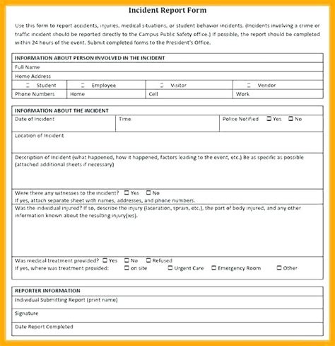 Incident Report Form Template Qld 5 PROFESSIONAL TEMPLATES