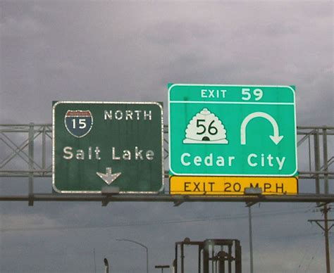 Utah State Highway 56 And Interstate 15 Aaroads Shield Gallery