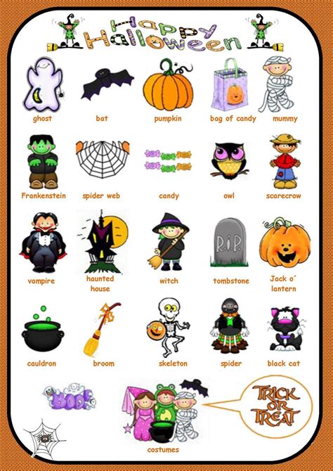 Halloween Halloween Vocabulary Halloween Worksheets Halloween Words