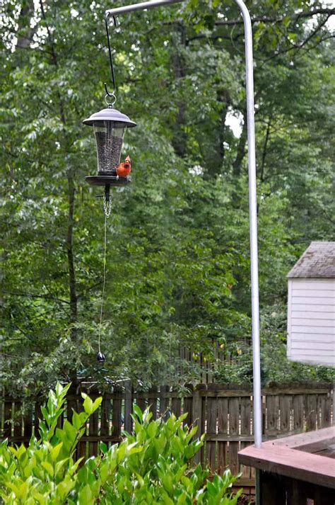 The pole system is based on several feeders my parents have, all made by my dad. DIY Bird Feeder Pole for Under $5 | Chatfield Court