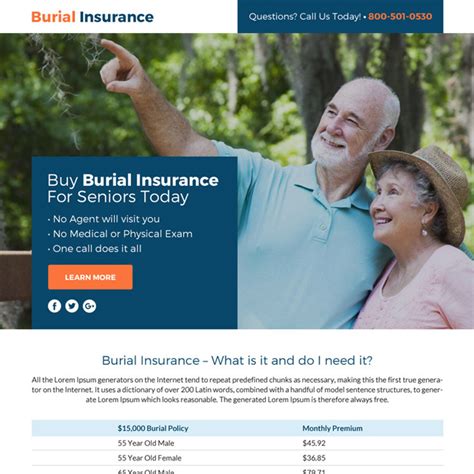 Burial Insurance And Funeral Insurance Responsive Landing Pages