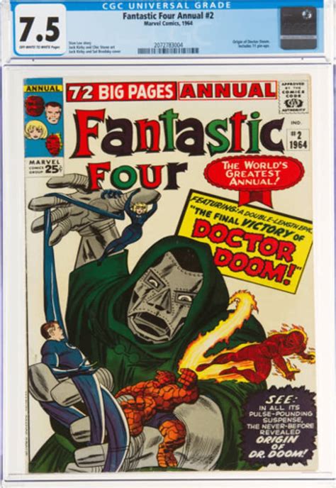 Fantastic Four Annual 2 Cgc Vf 75 Origin Of Doctor Doom Marvel 1964
