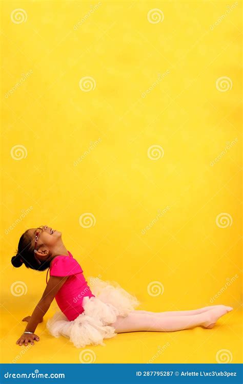 4 Year Old Brunette Latina Girl Practices Ballet In Her Summer Class