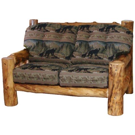 Beartooth Aspen Log Loveseat Wood Lounge Chair Love Seat Rustic
