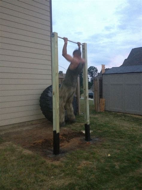 Pull Up Bar I Built In My Back Yard Outdoor Pull Up Bar Crossfit