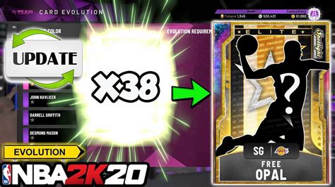 Submitted 14 hours ago by jacobssocial. I EVOLVED 38 CARDS TO GET A FREE GALAXY OPAL EVOLUTION CARD IN NBA 2K20 MYTEAM - YouTube