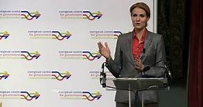Helle Thorning-Schmidt gives the 2012 Jean Monnet Lecture, Highlights
