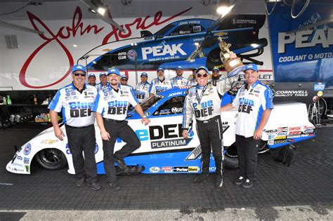 John Force And Peak Bluedef Chevy Land 153rd Nhra Victory At New