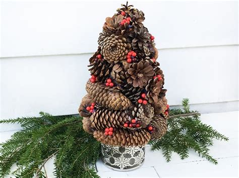 Diy Pine Cone Christmas Tree Craftidly