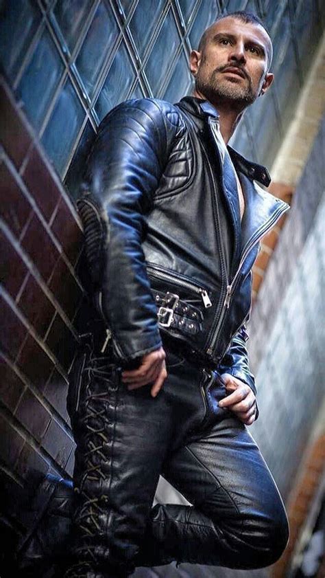 Untitled Leather Jacket Men Mens Leather Clothing Tight Leather Pants