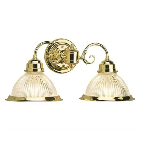 Design House Millbridge 2 Light Polished Brass Wall Mount Sconce 503029 The Home Depot