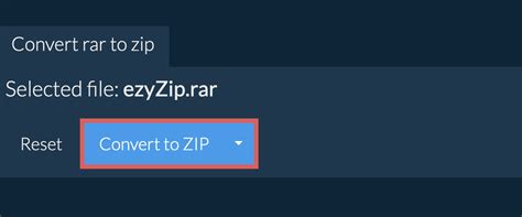 Rar To Zip Converter Online No Limits Ezyzip