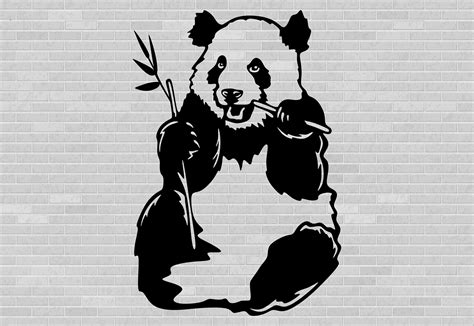 Panda Cut File Panda Png Cricut Files Dxf For Laser Etsy