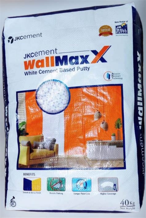 Jk Cement Wallmaxx White Cement Based Putty 40 Kg At Rs 770bag Jk