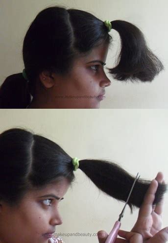 If your hair is quite thick, you may have to cut through the ponytail in more than one section. How To Cut Your Own Hair in Layers