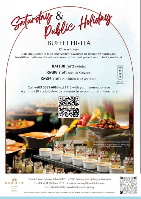 Saturday And Public Holiday Buffet Hi Tea