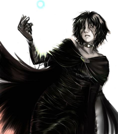 Safebooru Black Hair Cape Choker Demons Souls Dress Female Maiden In