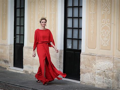 Princess Charlene Stuns In Red Before The 74th Monaco Grand Prix Princess Charlene Royal