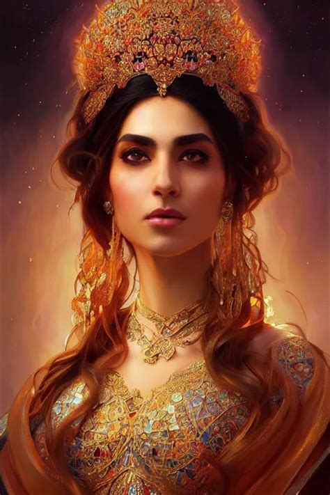 Beautiful Portrait Of An Attractive Persian Princess Stable Diffusion