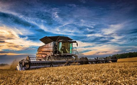 Download Wallpapers Massey Ferguson Ideal 9t Hdr Wheat Harvesting