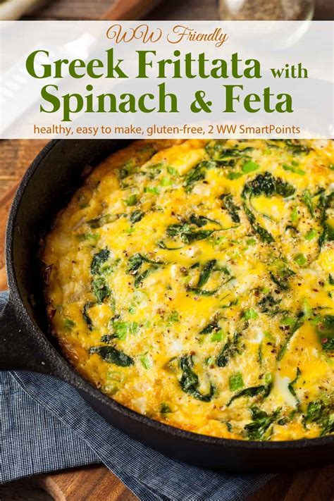 Ww Greek Frittata With Spinach And Feta Cheese Simple Nourished Living