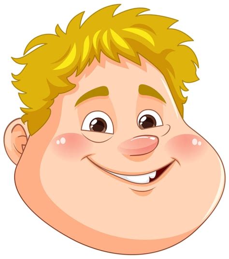 Premium Vector Happy Chubby Boy Face