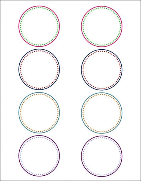 Circle Label Template Printable Label Templates