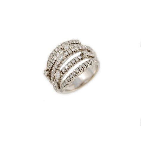 Eventuali spese di spedizione e di contrassegno sono escluse. DAMIANI "Notte di San Lorenzo" White Gold and Diamond Ring ...