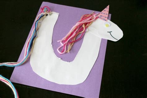 U Is For Unicorn Preschool Alphabet Craft School Time Snippets