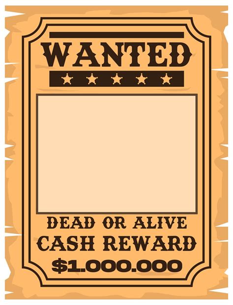 Vintage Old West Wanted Poster Template Poster Template Wanted