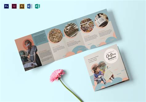 Vintage Square Brochure Design Template In Psd Word Publisher