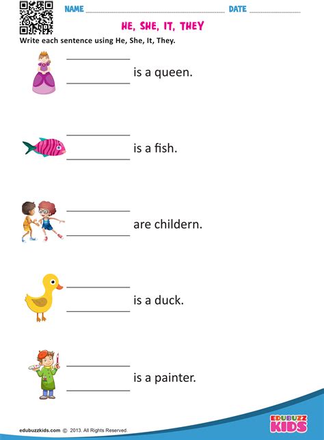 He She It They Pronoun Worksheets Kindergarten Worksheets