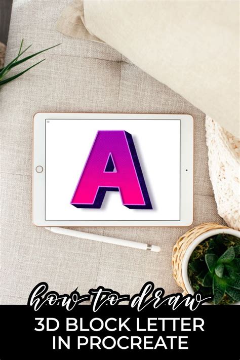 The procreate app is a powerful application designed for sketching, illustrating, and prototyping artwork. How to Draw a 3D Block Letter in Procreate in 2020 | Block ...