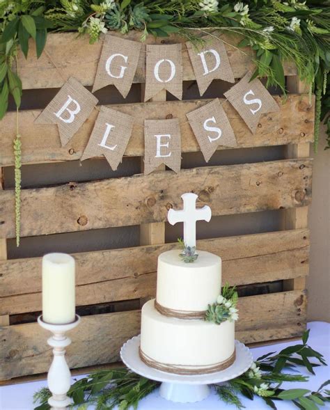 God Bless Banner First Communion Banner Christening Banner Etsy In