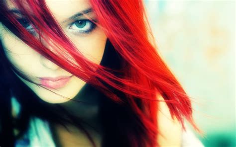 обои женщины Рыжая модель портрет длинные волосы Красный Фотография черные волосы цвет