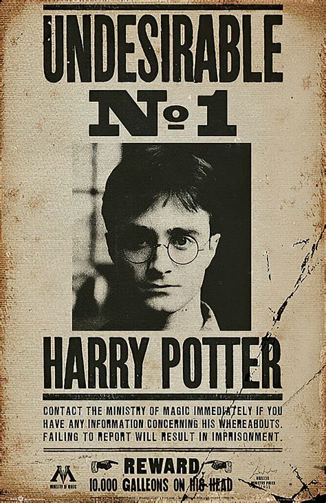 Harry Potter Wanted Poster Etsy