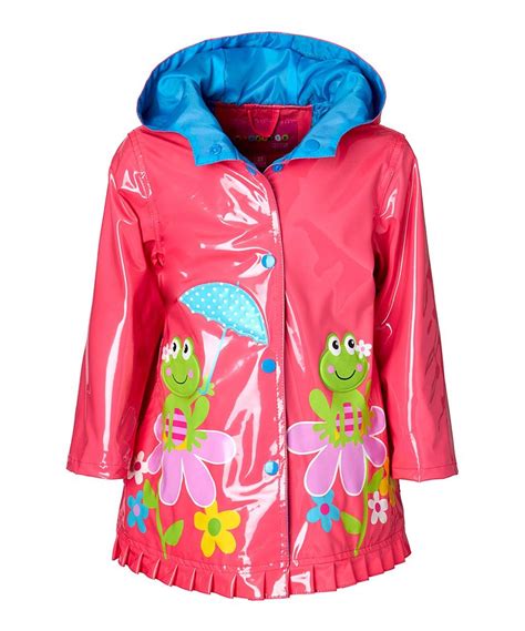 Take A Look At This Knockout Pink Frog And Flower Raincoat Toddler