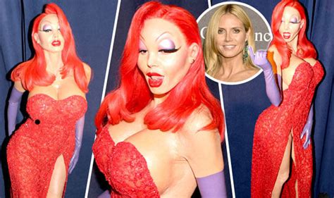 Heidi Klum Flaunts Enormous Fake Bust As She Transforms Into Jessica