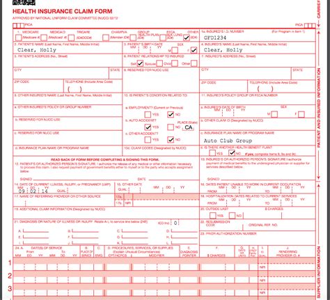 Hcfa 1500 Form For Auto Accident Claims Drchrono Customer Success