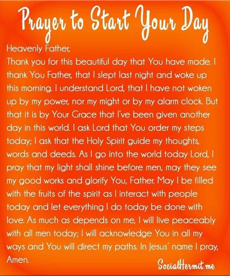 Prayer To Start Your Day Pictures Photos And Images For Facebook