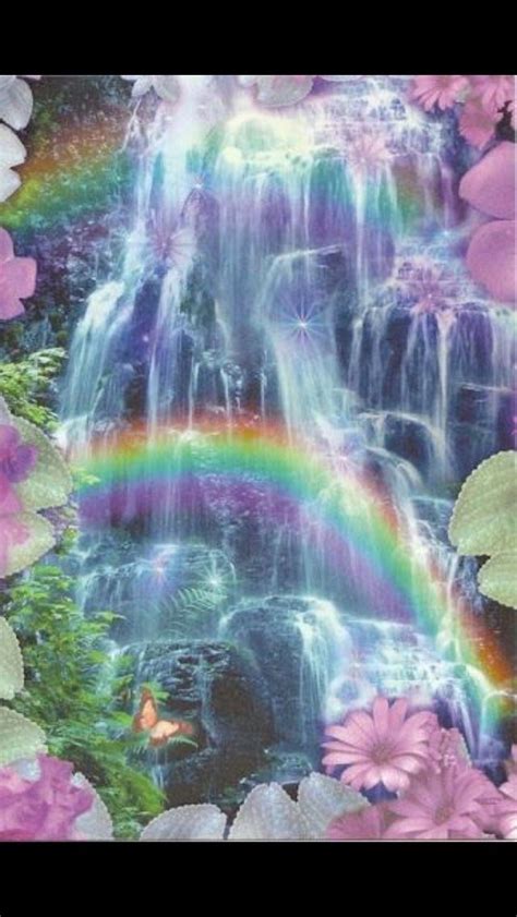 Pin By Ashley Lewis On Creativity And Artwork Rainbow Waterfall