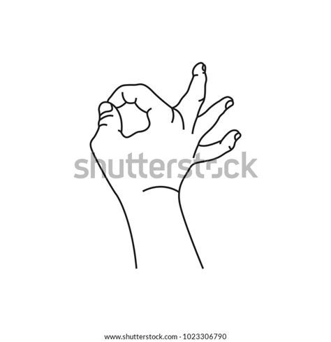 Okay Hand Sign Meme Illustration Vector Isolated