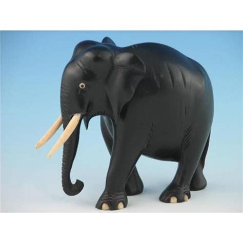 Carved Elephant W Pre Ban Ivory Tusks