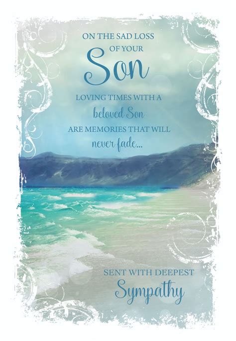 Beloved Son Sympathy Cards Loving Times With A Beloved Son Seaview
