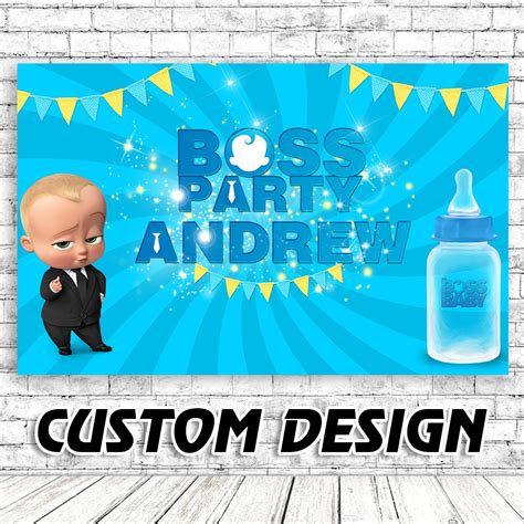 Boss Baby Birthday Bannerbaby Boss Personalized Printable Etsy
