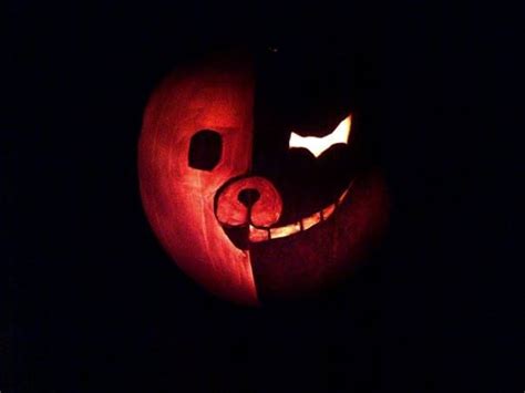 Beary Scary Monokuma Jack O Latern Pumpkin Carving Carving Pumpkin
