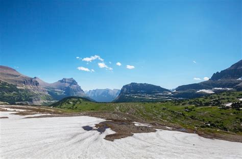 Premium Photo Picturesque Rocky Peaks Of The Glacier National Park