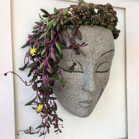This Is A Life Sized Concrete Head Planter Due To The Handmade Nature Of This Item Each